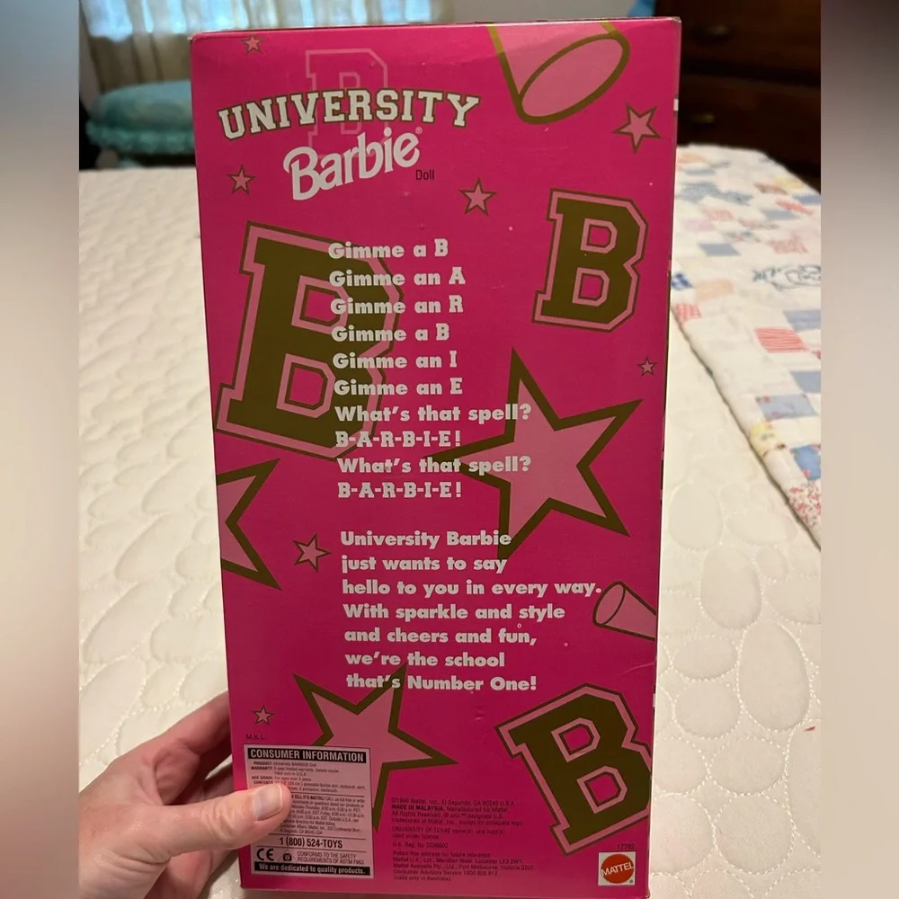 Barbie University Cheerleader Doll- Texas Longhorns - Picture 2 of 2
